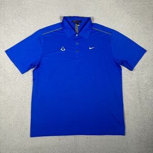 Nike Shirt Mens Large Blue Tiger Woods Collection Golf Polo Performance Logo‎